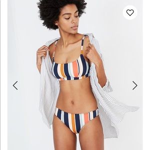 Made well striped bikini - like new, size M